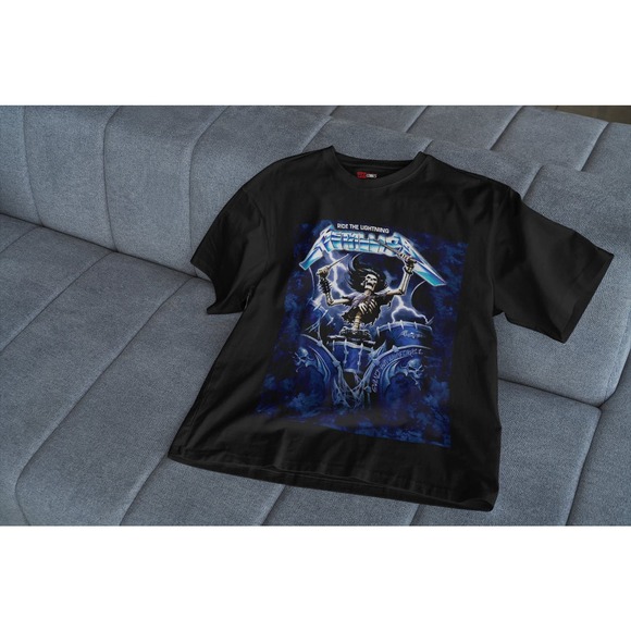 Band rock T-shirt | Vintage Metal Band Ride The Lightning T-Shirt - Picture 3 of 10